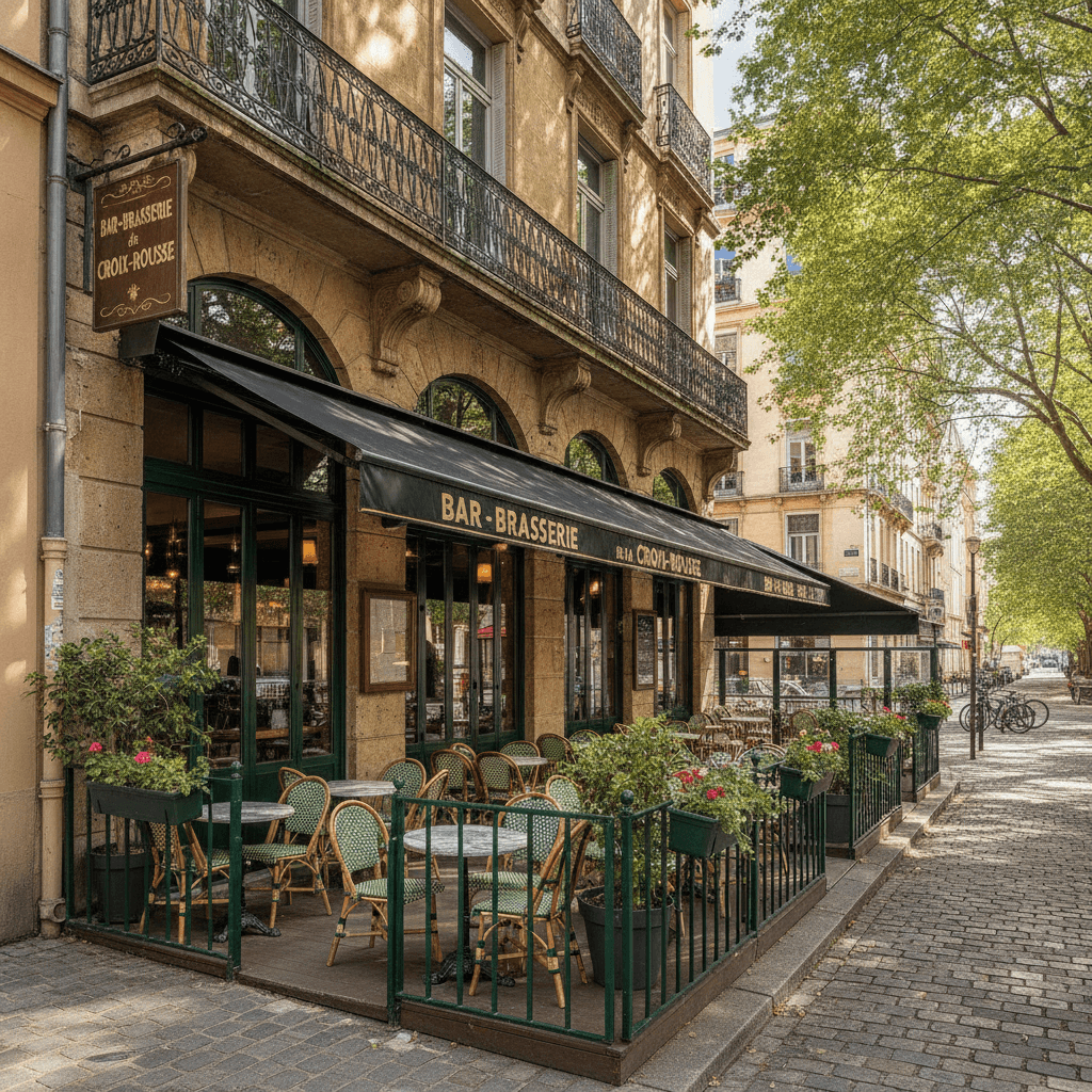 Bar-brasserie 75m² à Lyon : terrasse - licence IV