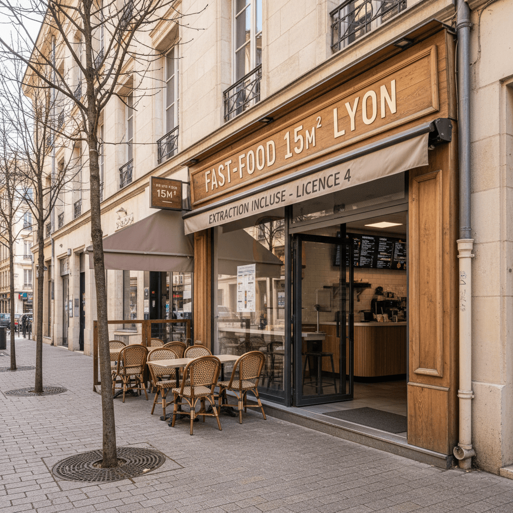 Fast-food 15m² à Lyon : extraction