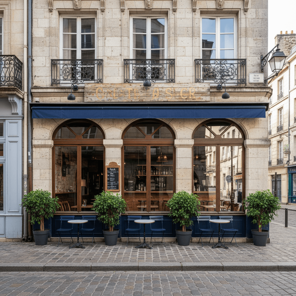 Restaurant 90m² à Nantes : terrasse - extraction
