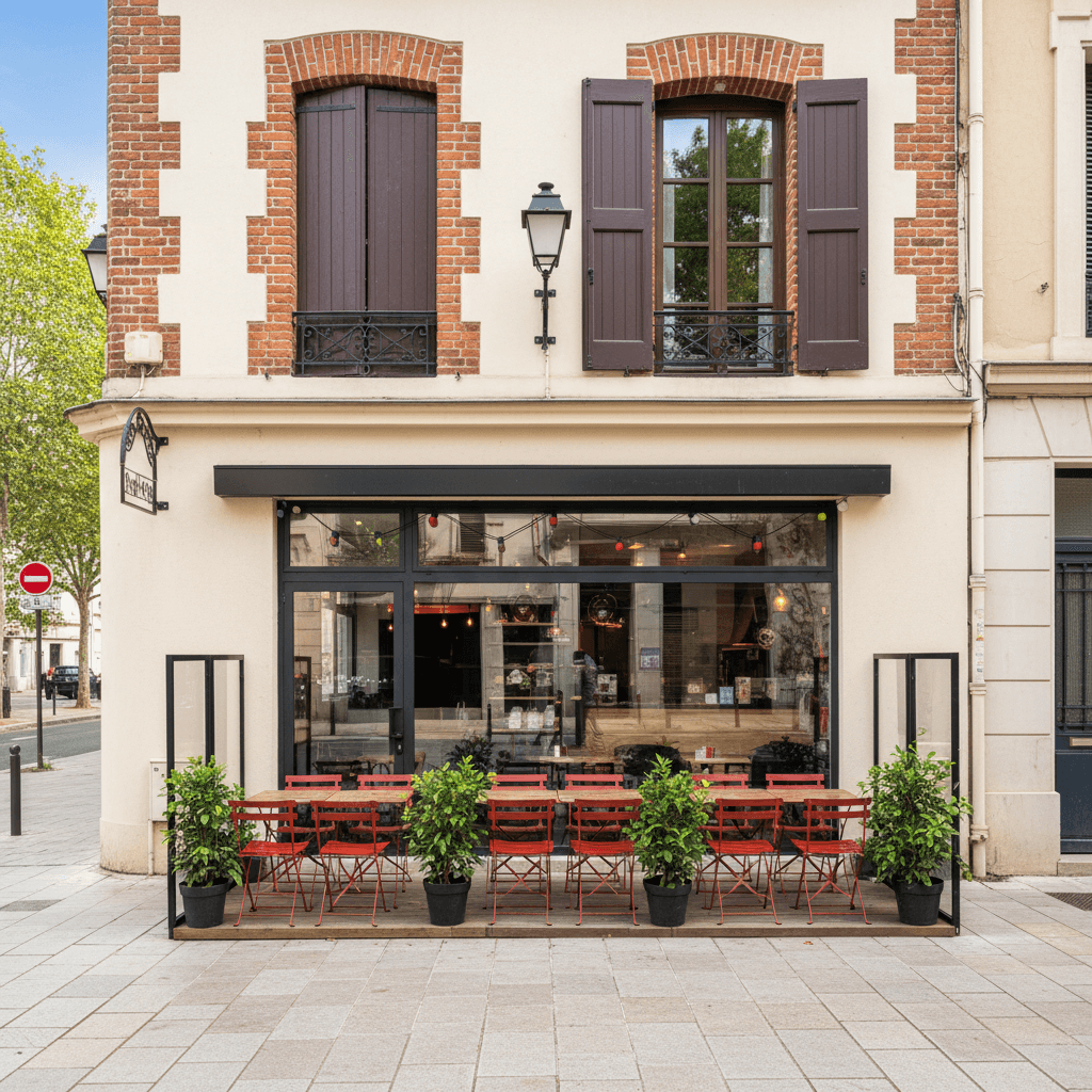 Fast-food 60m² à Toulouse : terrasse - extraction