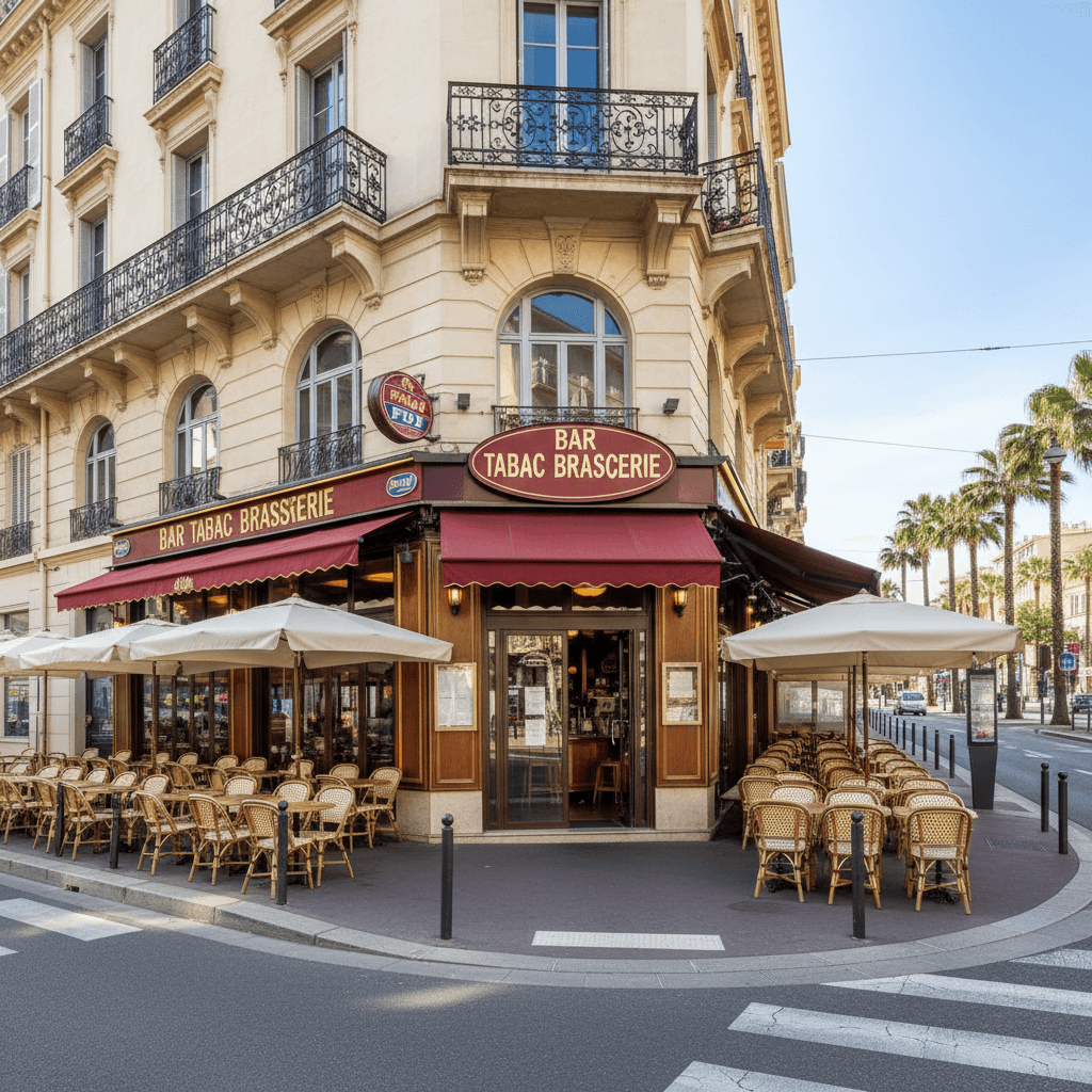 Bar-brasserie à Nice : terrasse - licence IV
