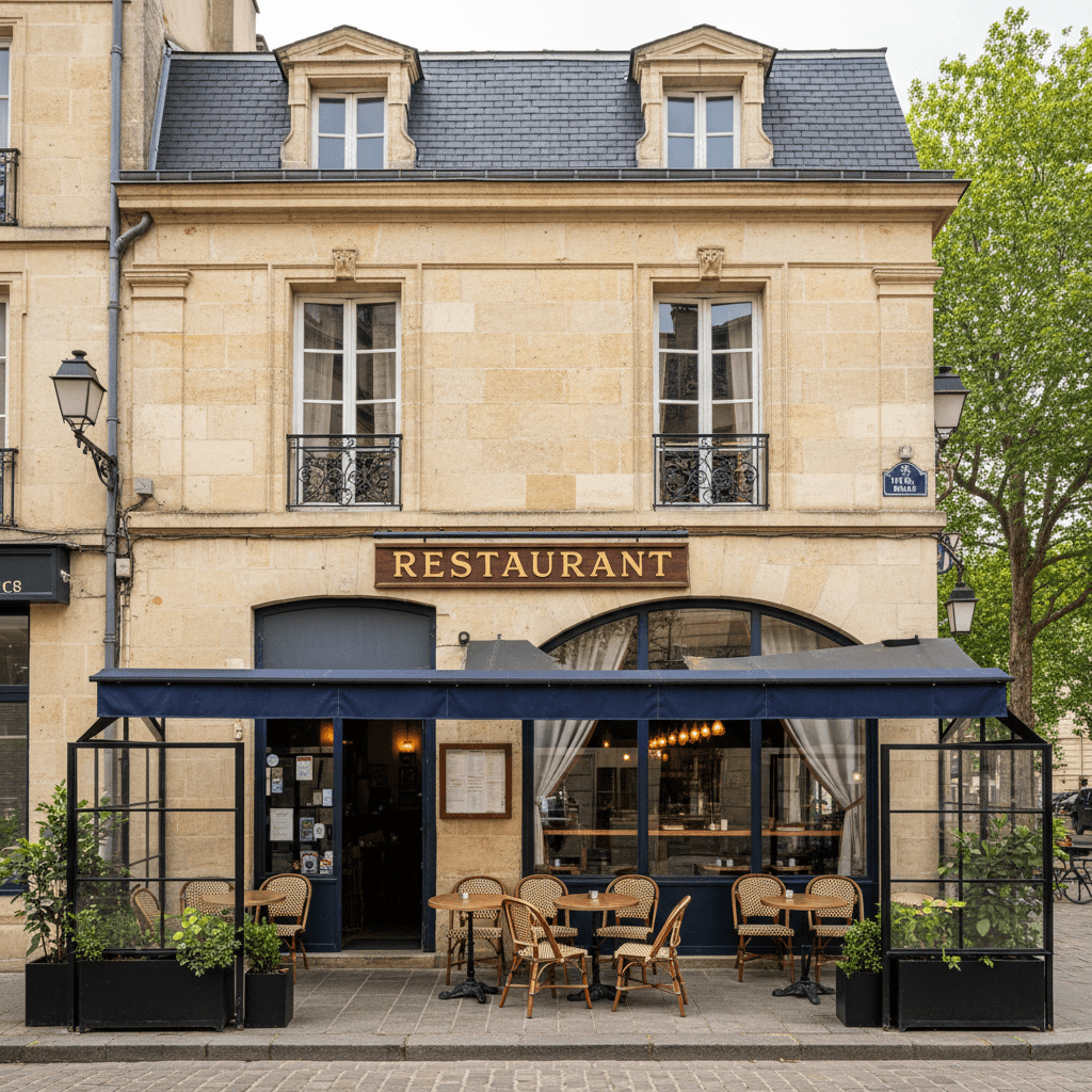 Restaurant 50m² à Bordeaux : terrasse - licence IV