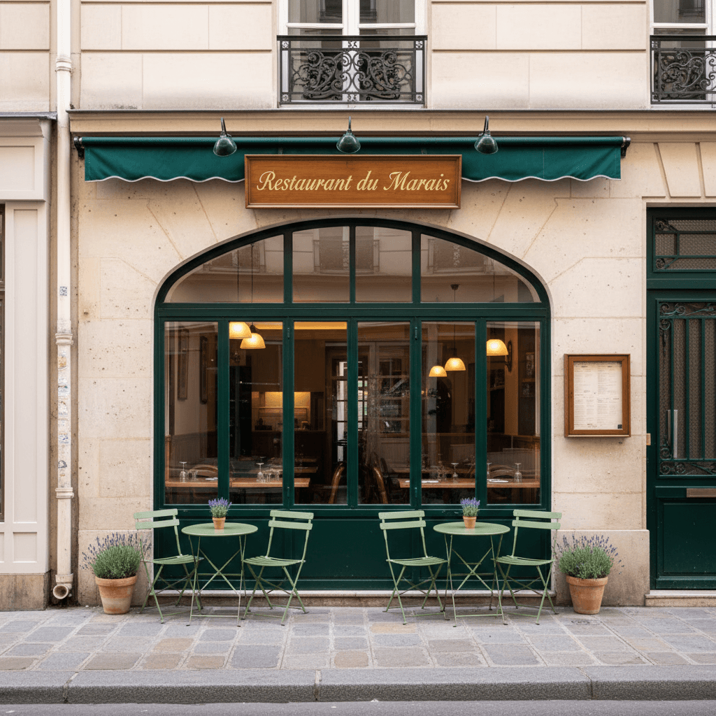 Restaurant 31m² à Paris : terrasse