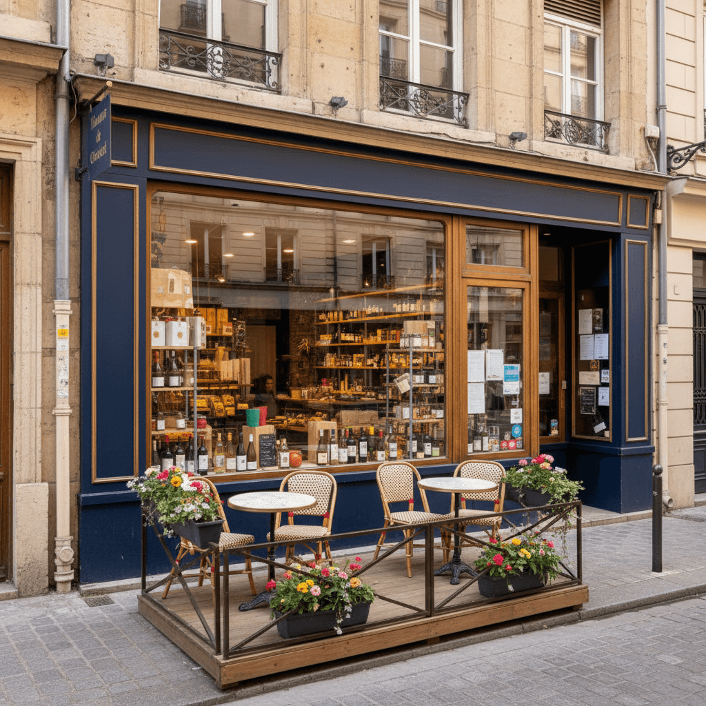 Snack 80m² à Lyon : terrasse
