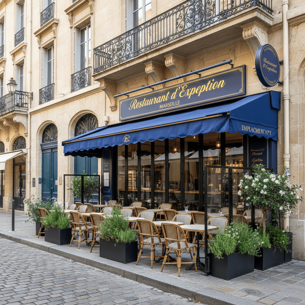 Restaurant à Marseille : terrasse - licence IV