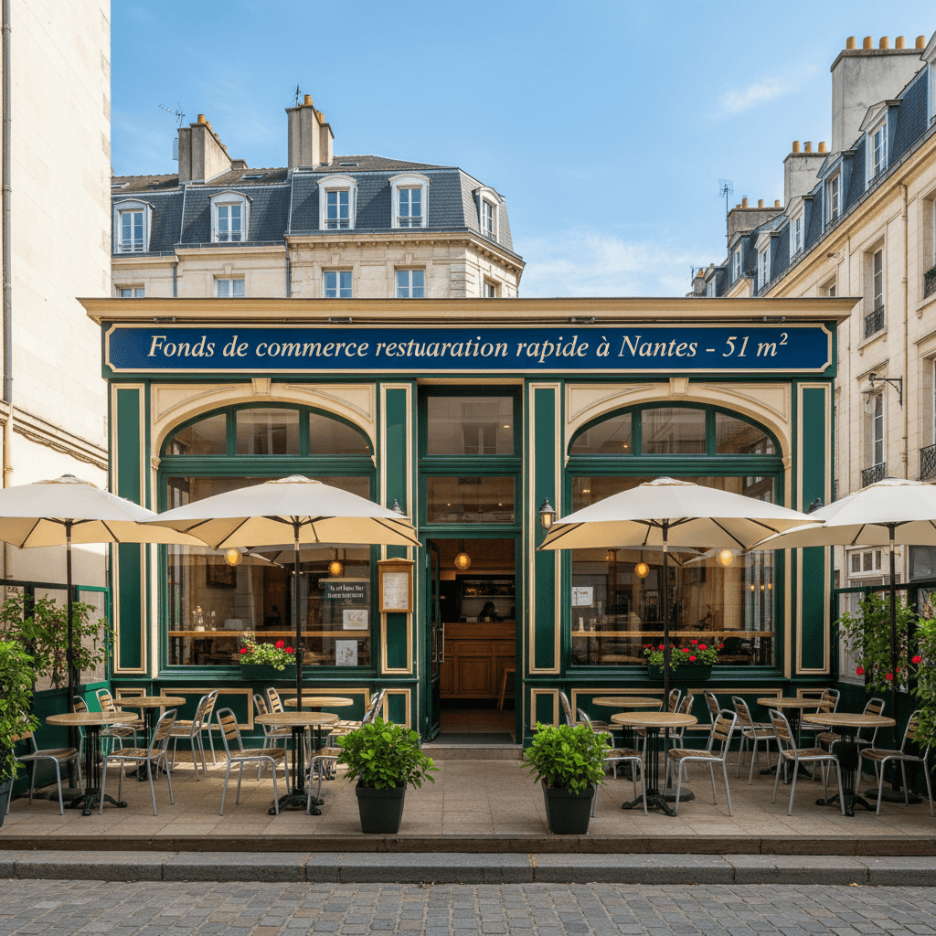 Fast-food 51m² à Nantes : terrasse