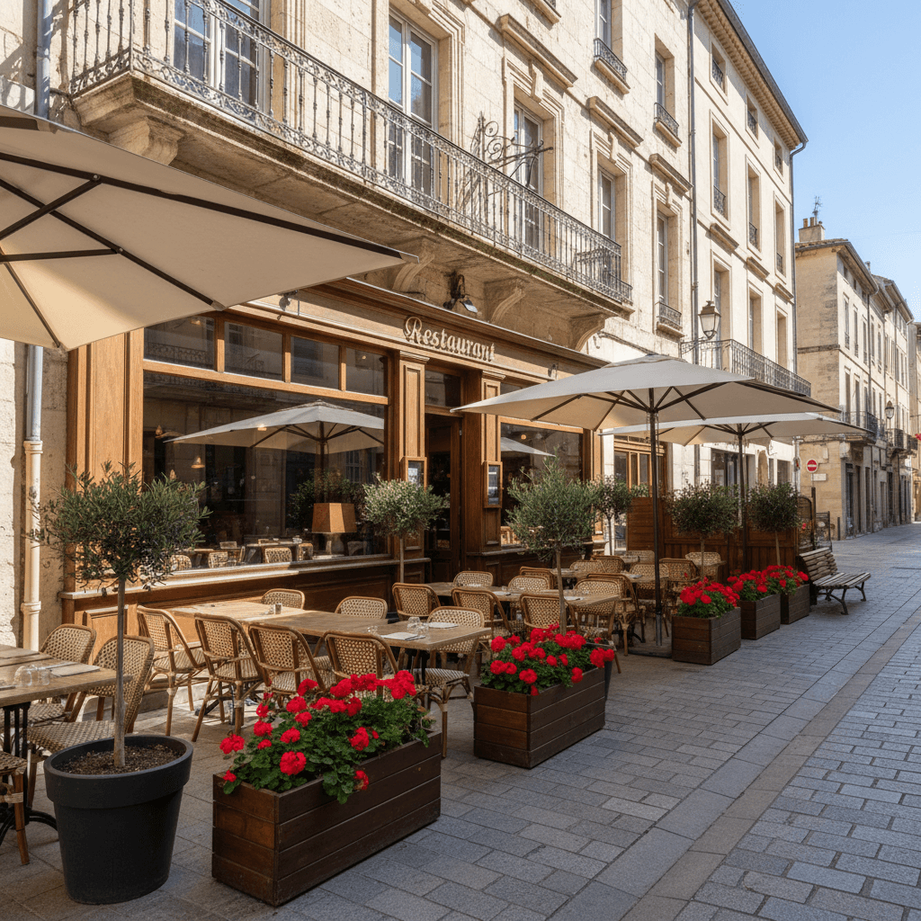 Restaurant 70m² à Montpellier : terrasse - licence IV