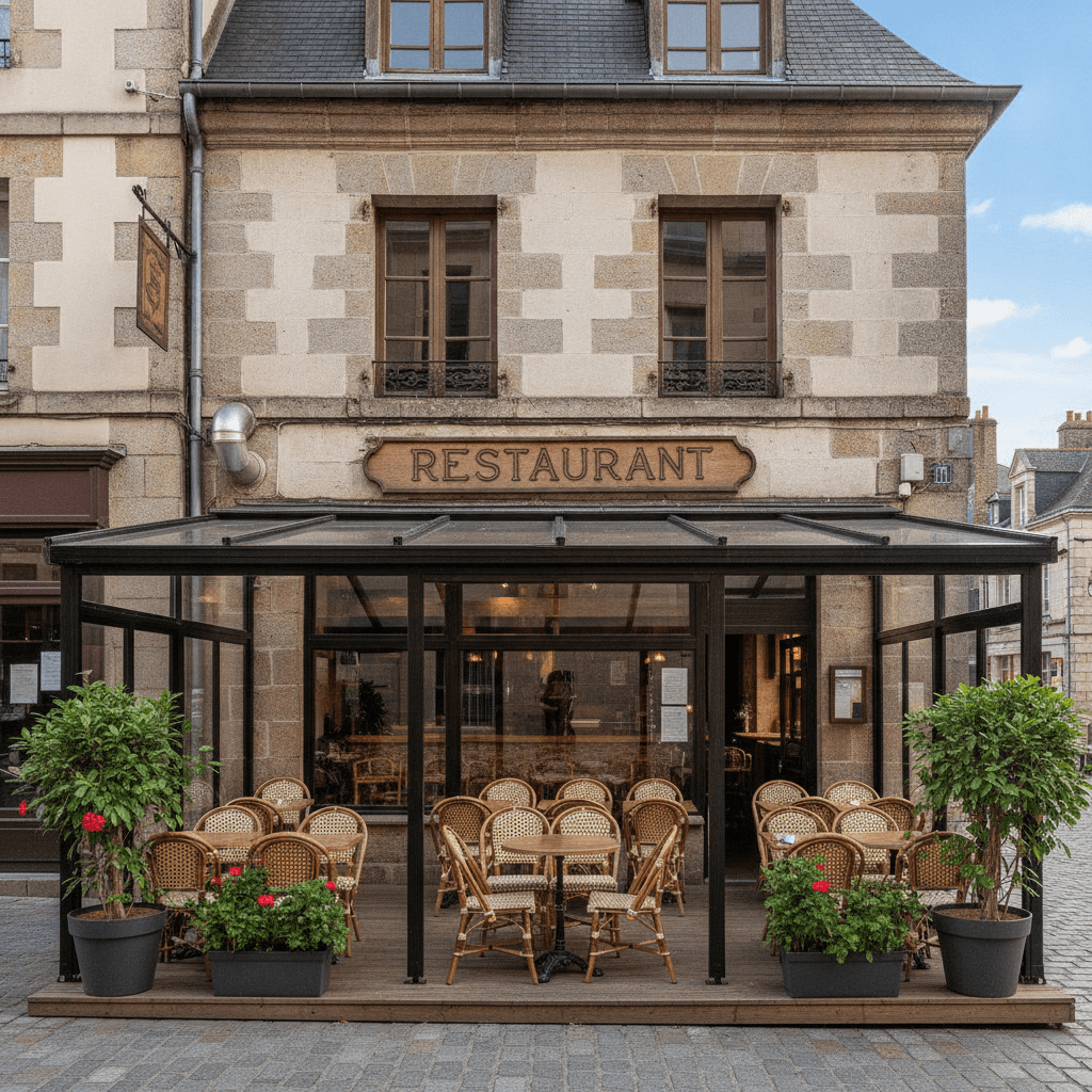 Restaurant à Rennes : terrasse - extraction