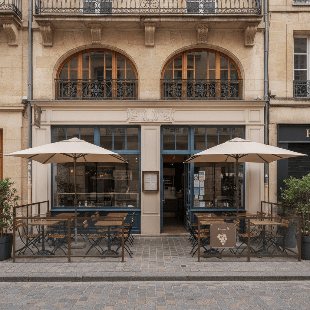 Fast-food à Bordeaux : terrasse - licence IV