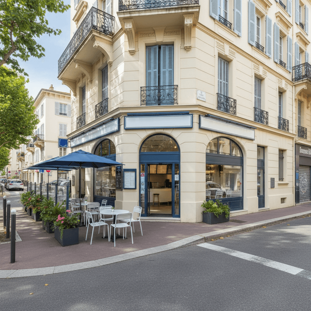 Fast-food à Nice : terrasse - extraction