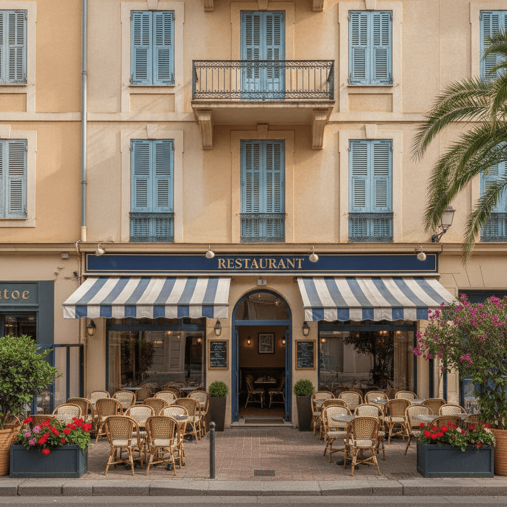 Restaurant 100m² à Nice : terrasse - extraction