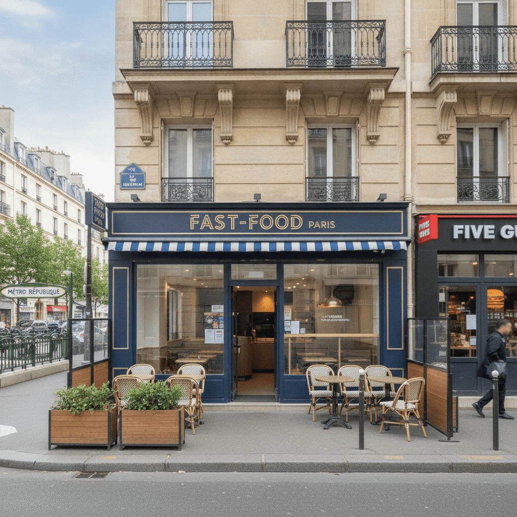 Fast-food 20 couverts à Paris : extraction