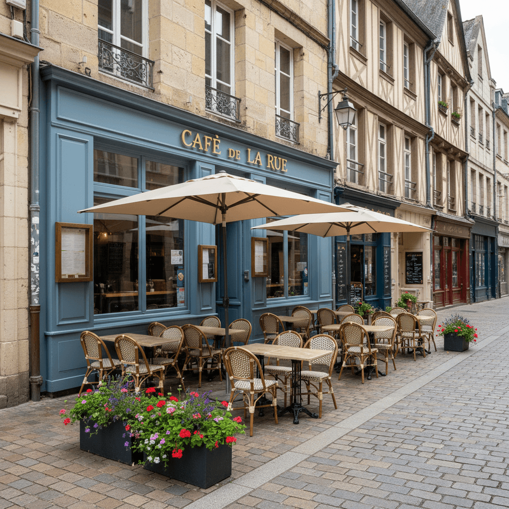 Restaurant 30m² à Rouen : terrasse