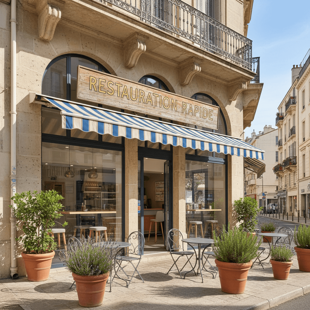 Fast-food 120m² à Marseille : terrasse - licence IV