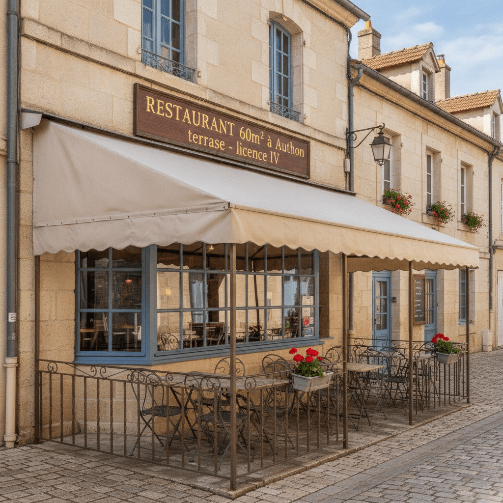 Restaurant 60m² à Authon : terrasse - licence IV