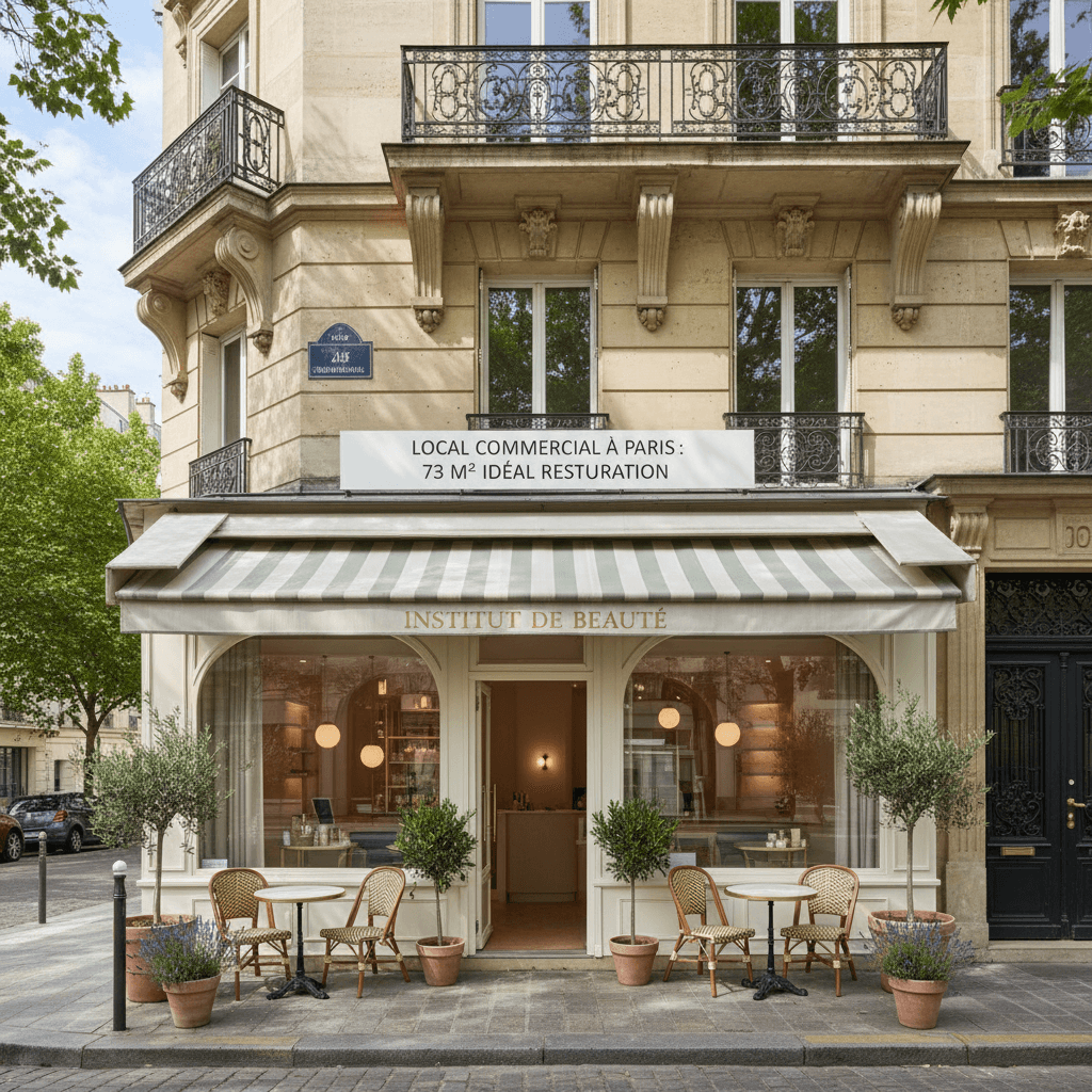 Local commercial à Paris : 73 m² idéal restauration