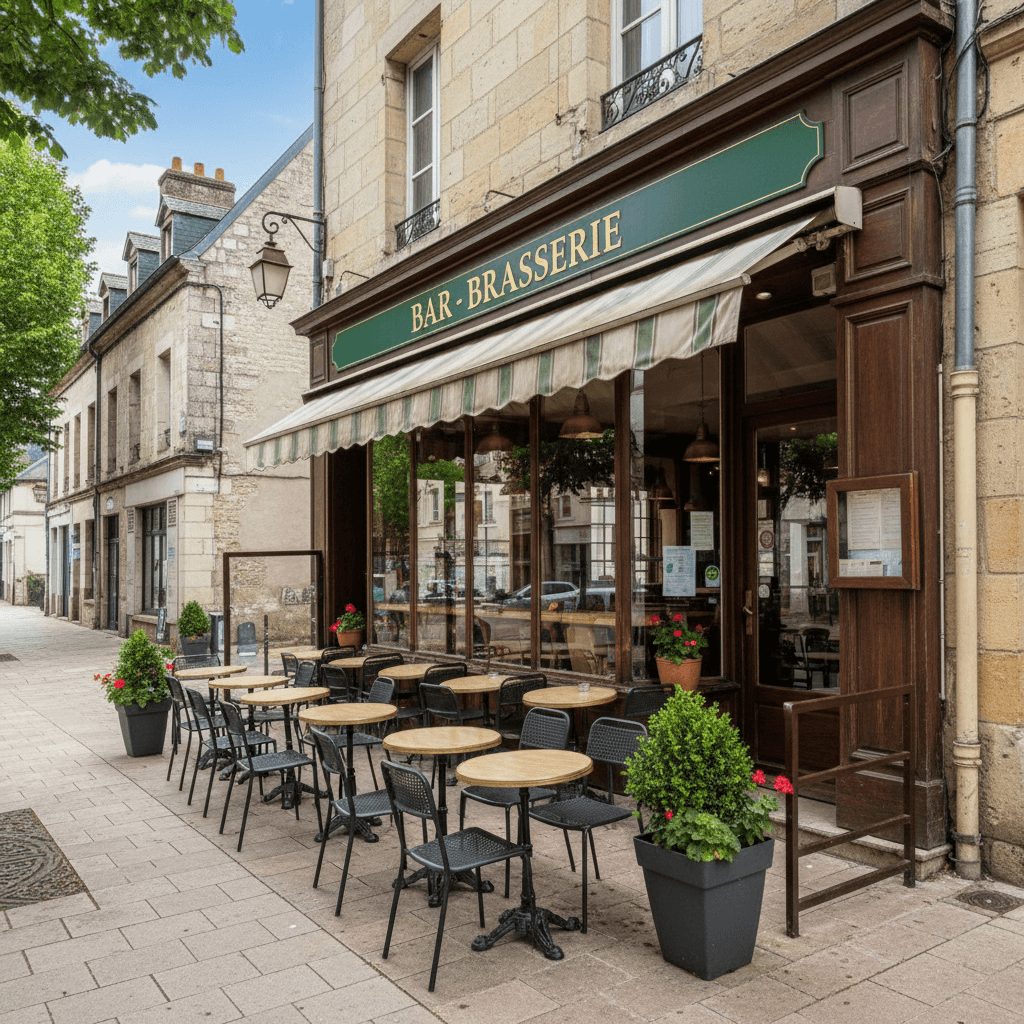 Bar-brasserie 120m² à Angers : terrasse - licence IV