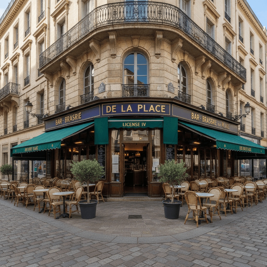 Bar-brasserie 500m² à Toulon : terrasse - licence IV