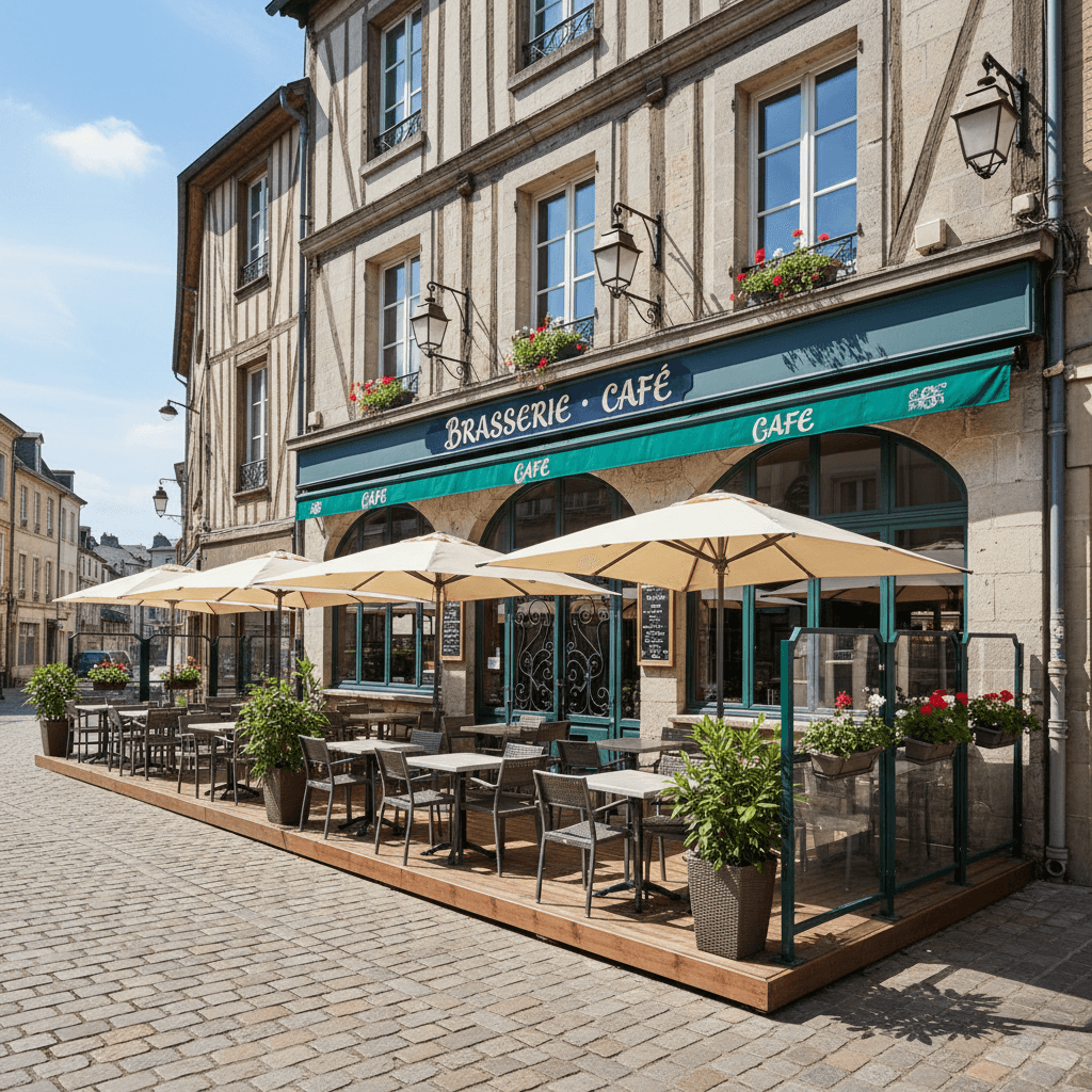 Bar-brasserie à Rouen : terrasse