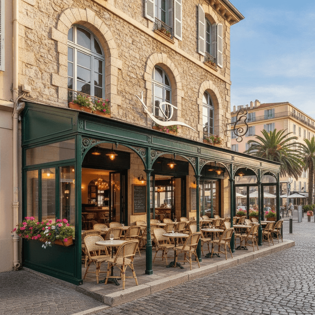 Restaurant 60m² à Nice : terrasse - licence IV