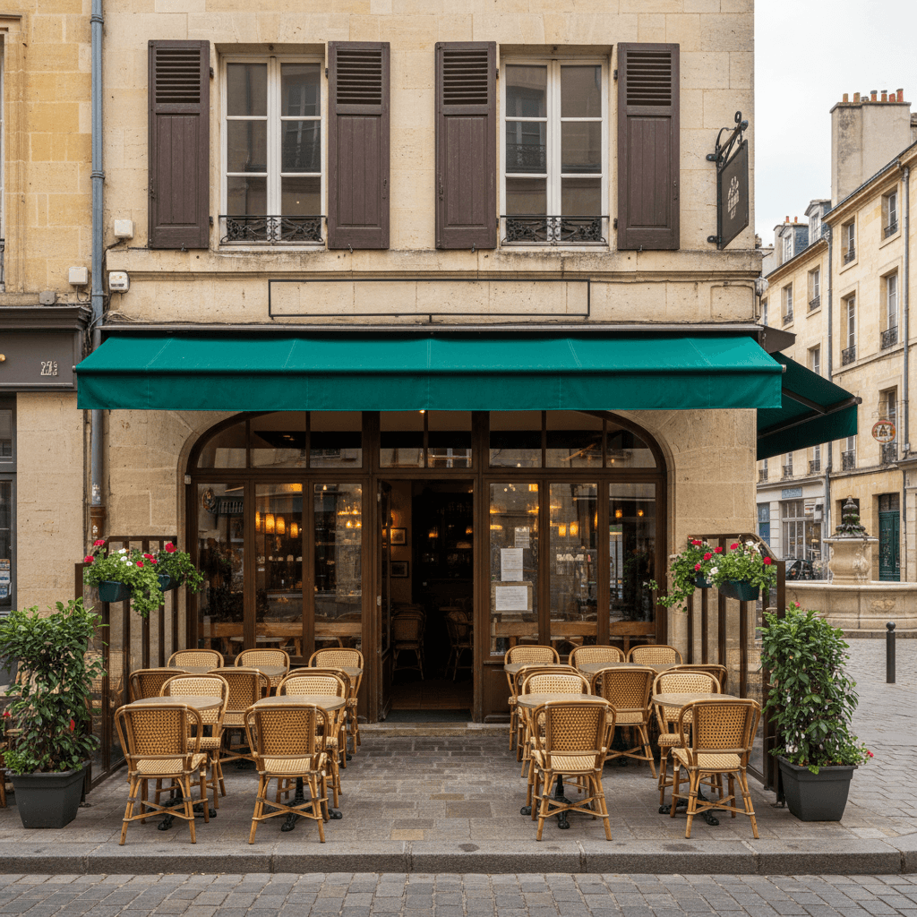 Restaurant 70m² à Bordeaux : terrasse - licence IV