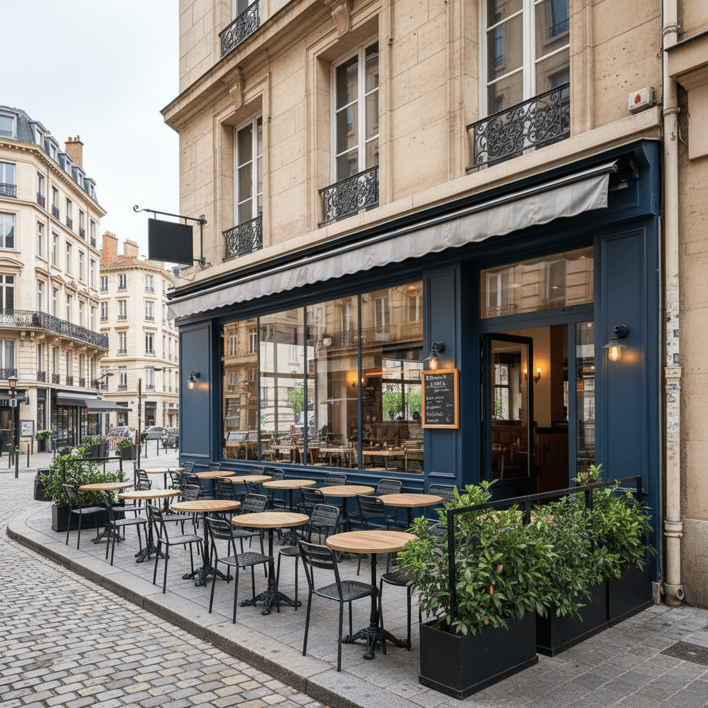 Restaurant 68m² à Lyon : terrasse - extraction
