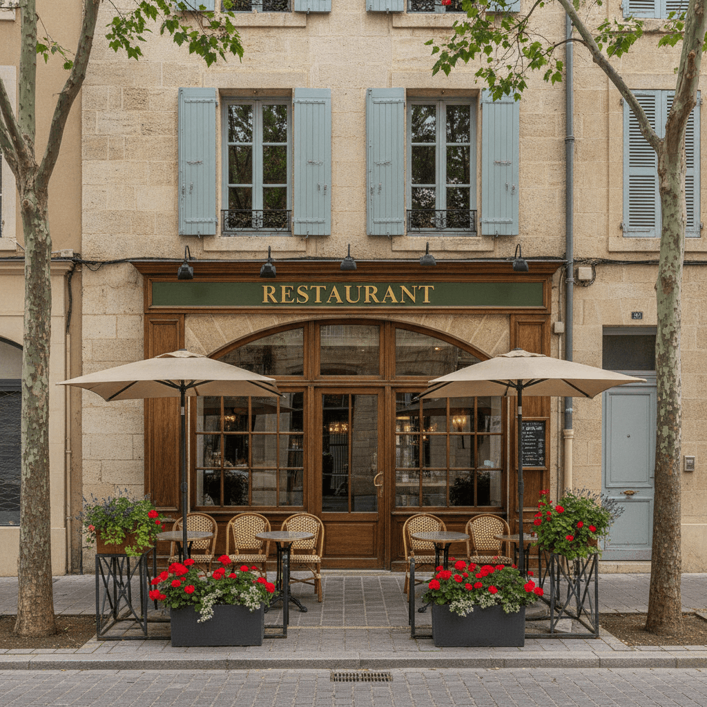 Restaurant 80m² à Montpellier : terrasse - licence IV
