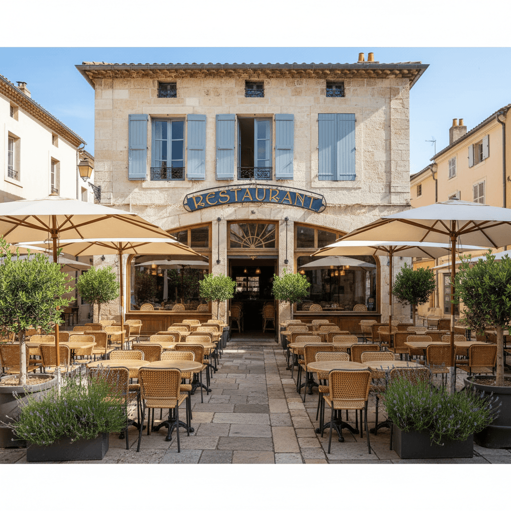 Restaurant 270m² à Montpellier : terrasse - extraction