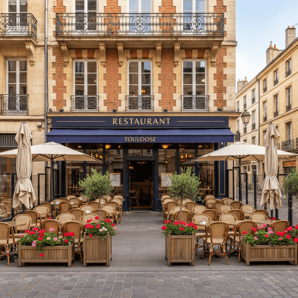 Restaurant à Toulouse : terrasse - extraction