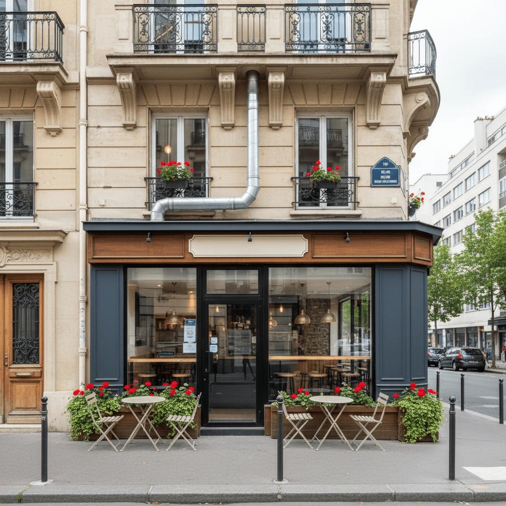 Fast-food 12 couverts à Paris : extraction