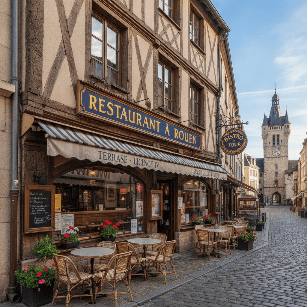 Restaurant à Rouen : terrasse - licence IV