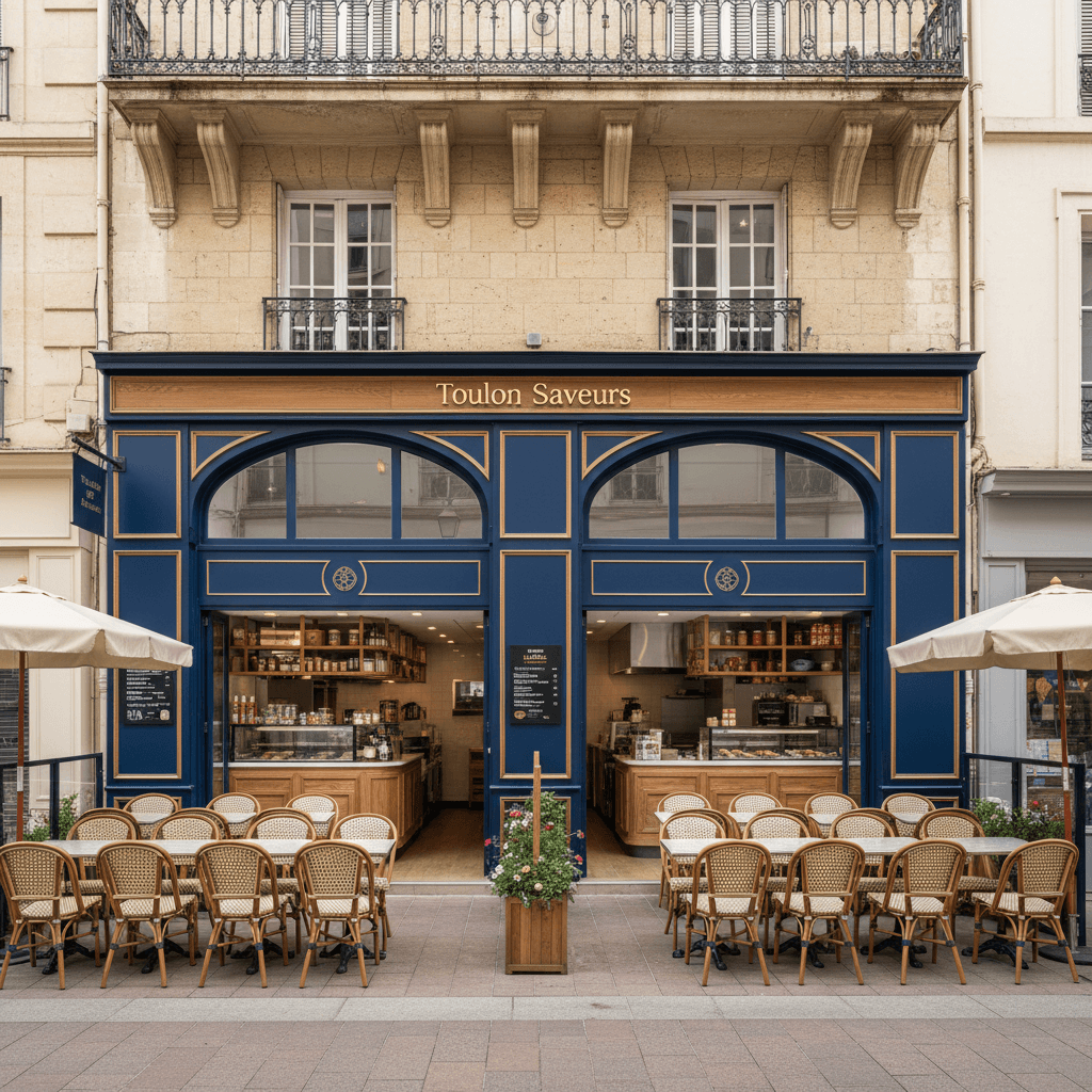 Fast-food 70m² à Toulon : terrasse - cuisine équipée