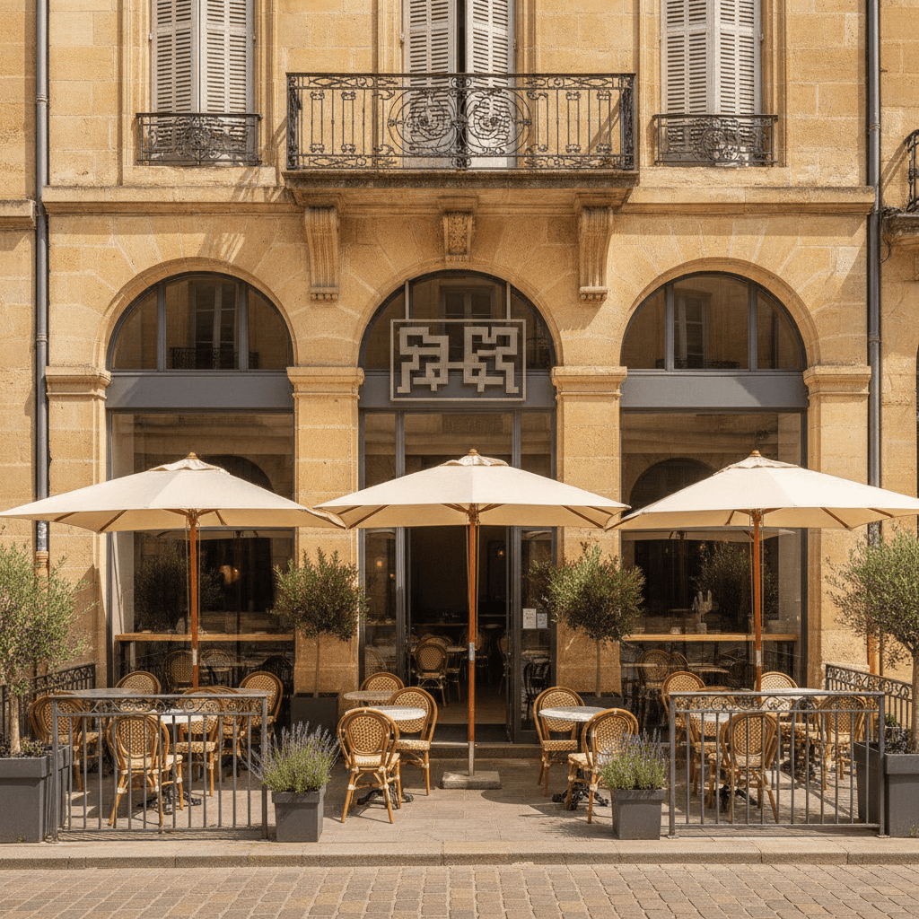 Fast-food 175m² à Bordeaux : terrasse - extraction
