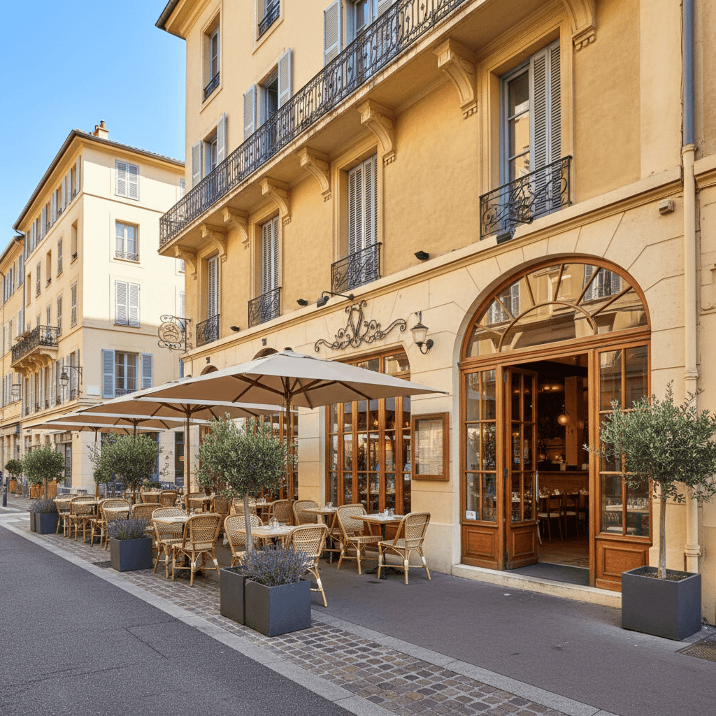 Restaurant 80m² à Nice : terrasse - licence IV