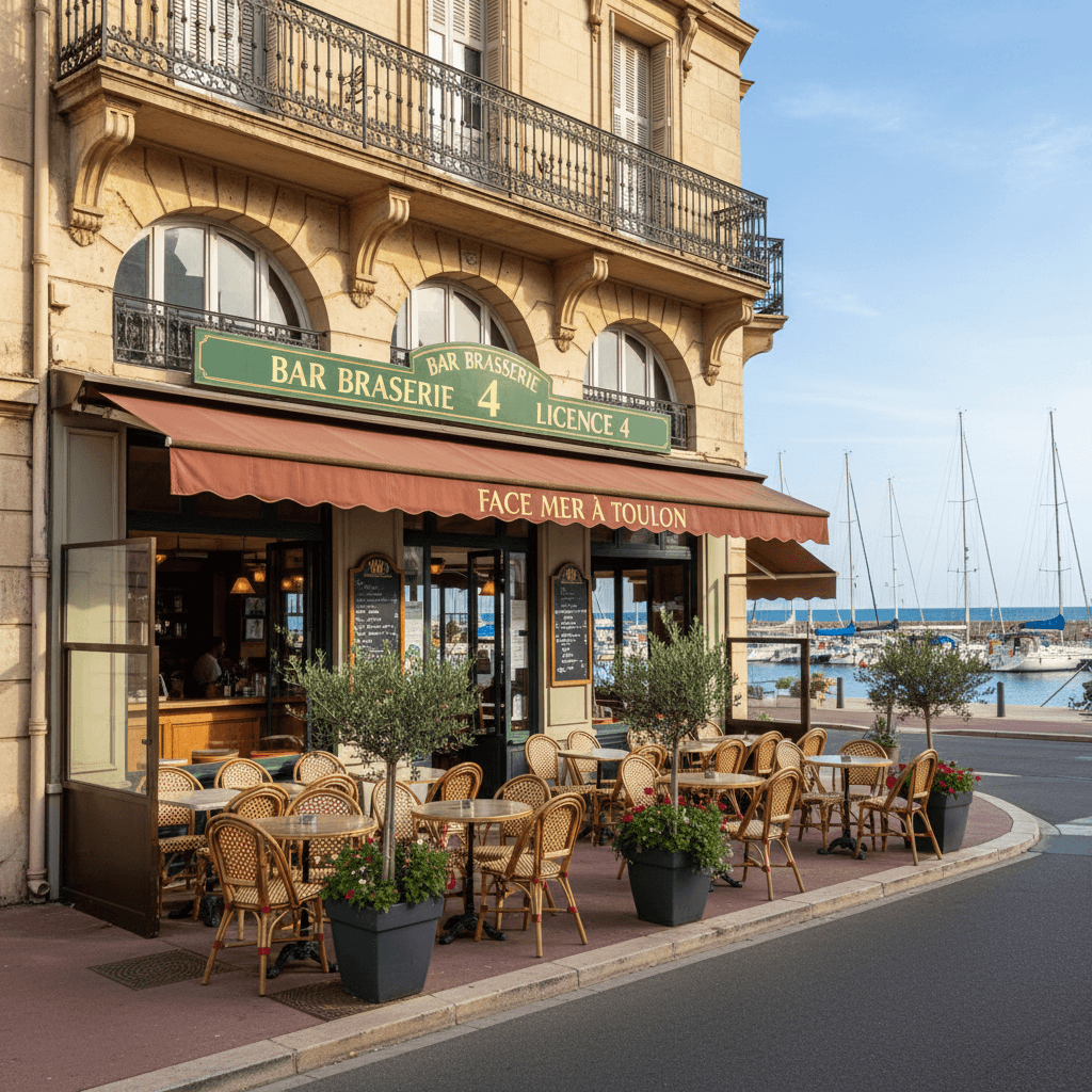 Bar-brasserie à Toulon : terrasse - licence IV