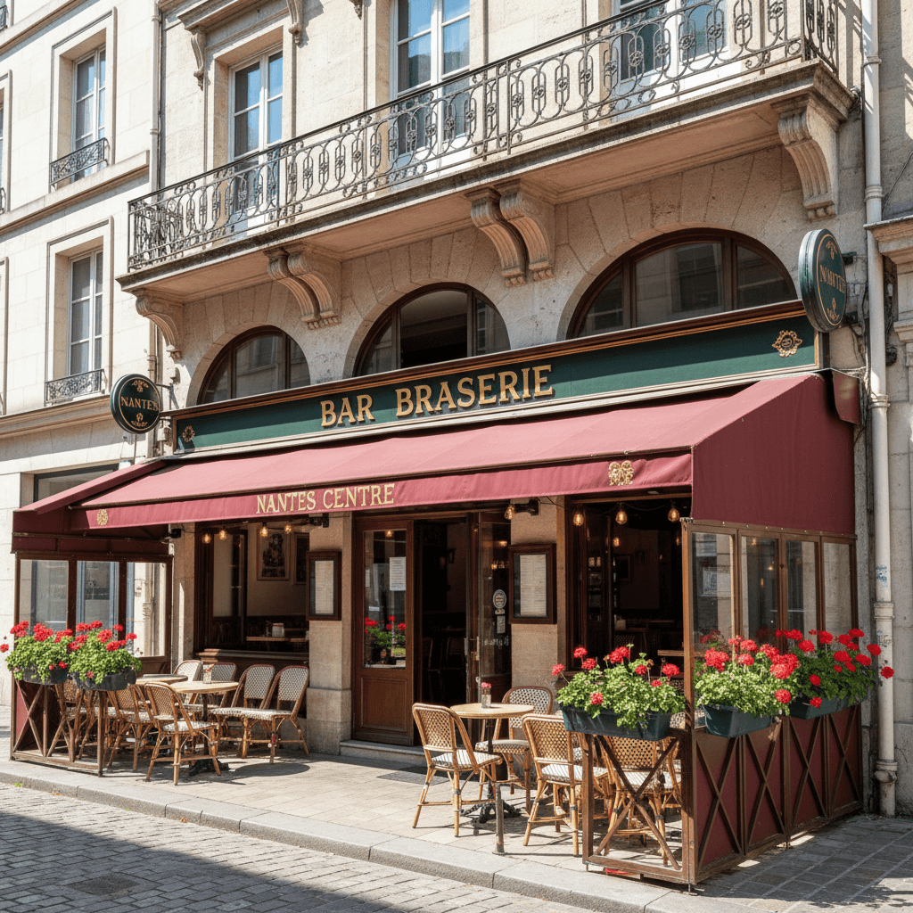 Bar-brasserie 75m² à Nantes : terrasse - licence IV