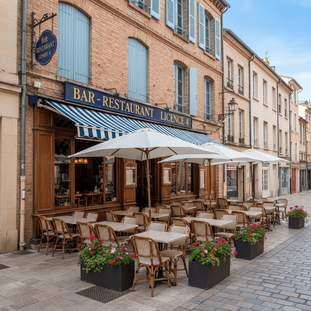 Restaurant 150m² à Toulouse : terrasse - licence IV