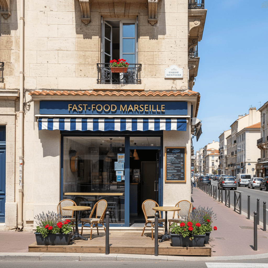 Fast-food 41m² à Marseille : cuisine équipée