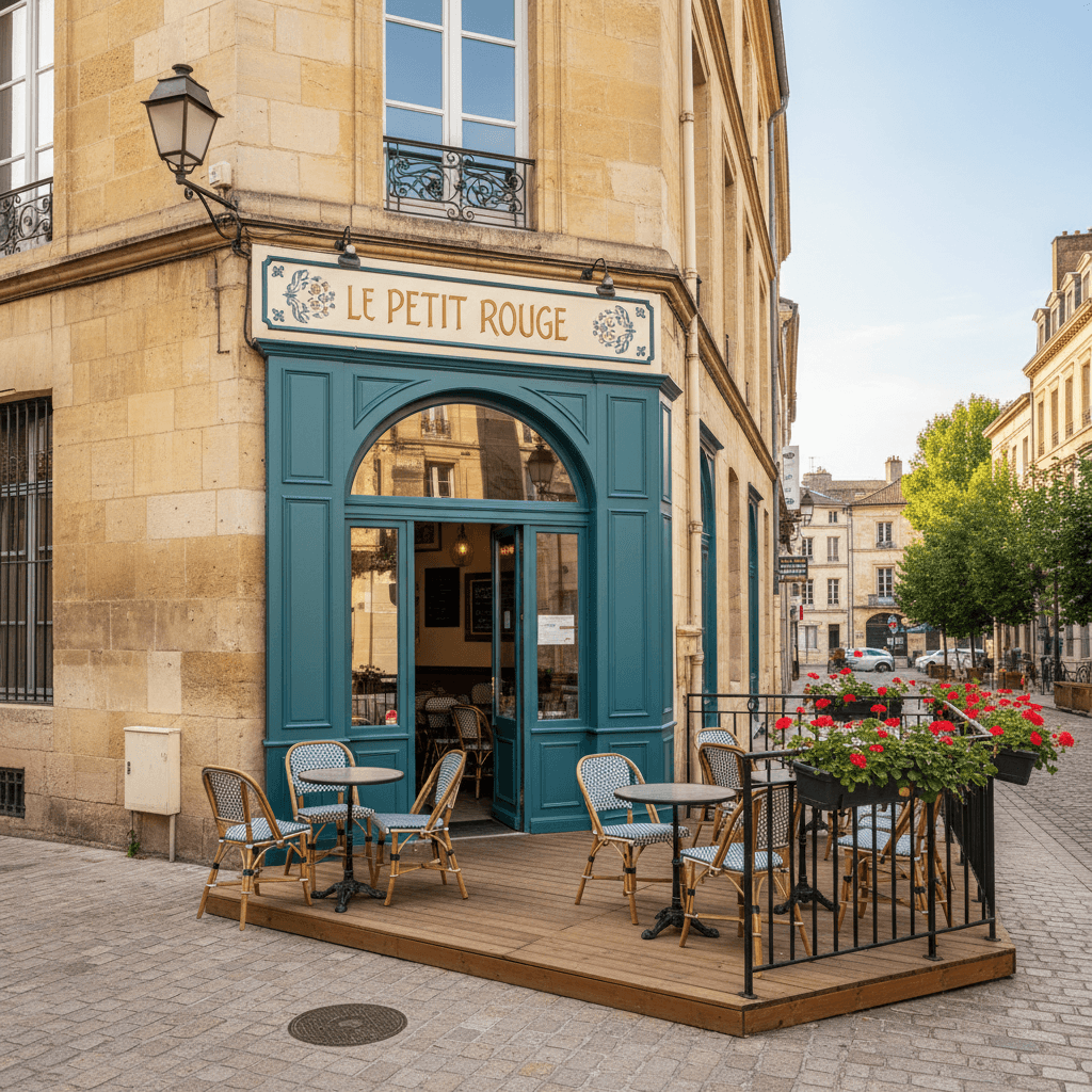 Snack 55m² à Bordeaux : terrasse - licence IV