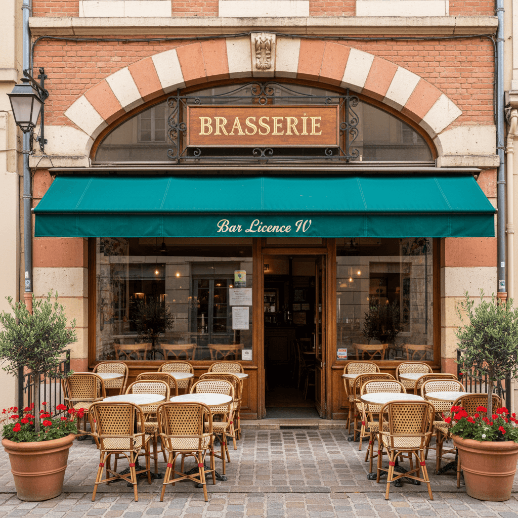 Bar-brasserie 120m² à Toulouse : terrasse - licence IV