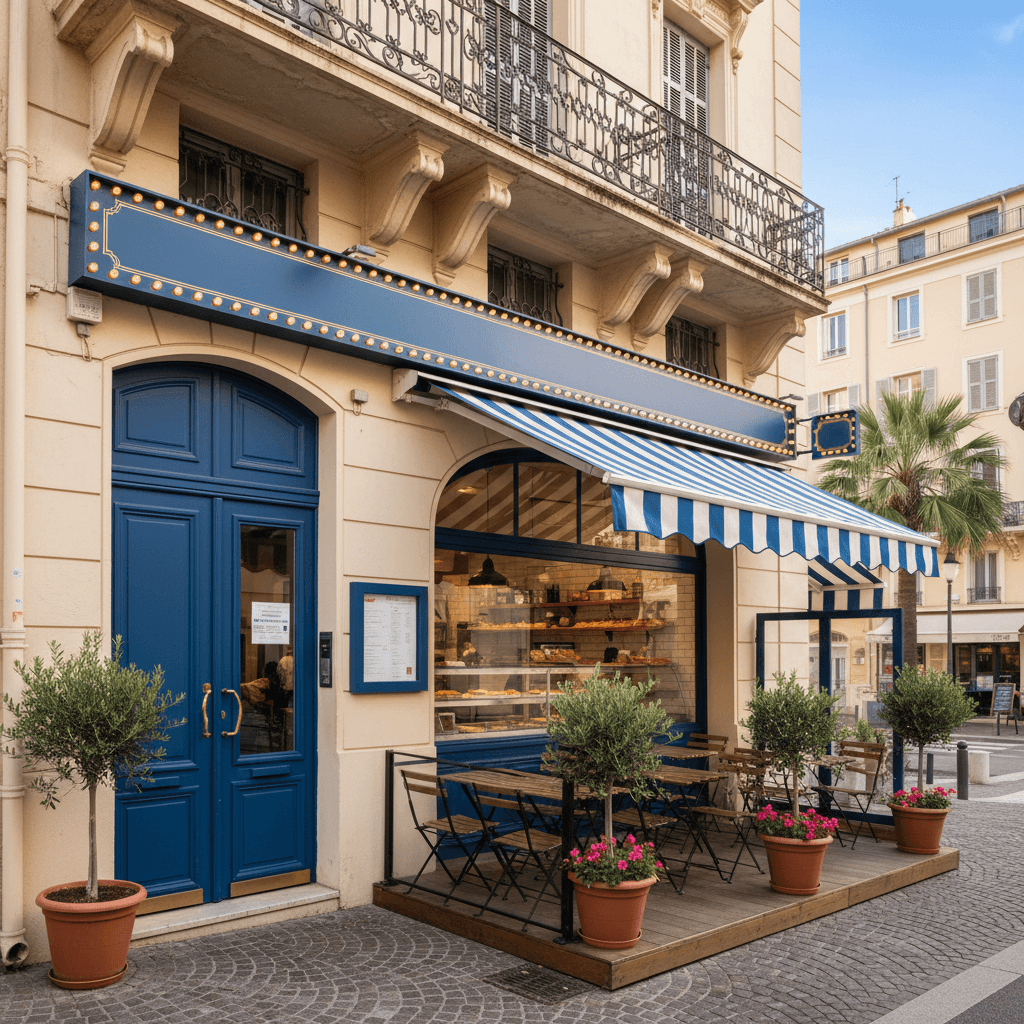 Fast-food 60m² à Nice : terrasse - licence IV