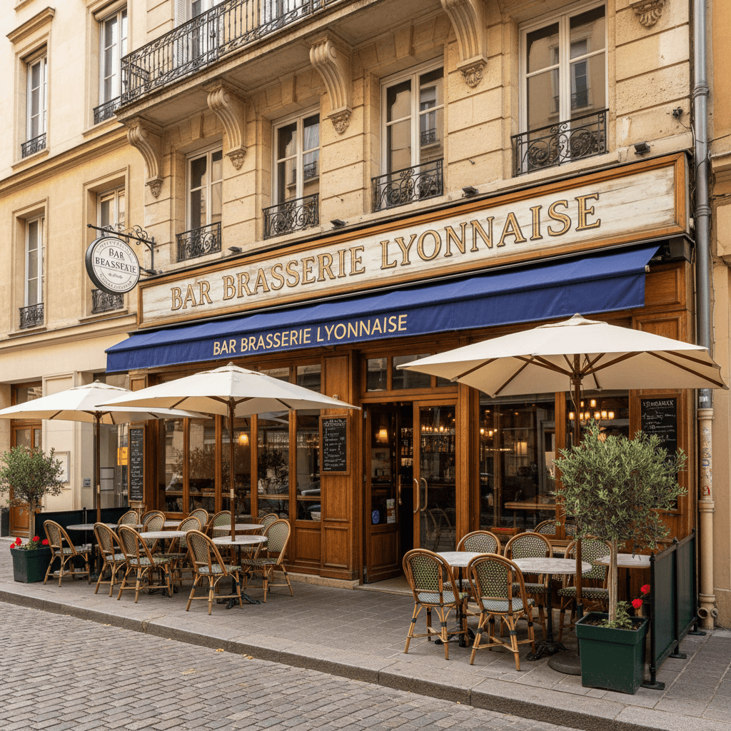 Bar-brasserie 90m² à Lyon : terrasse - licence IV