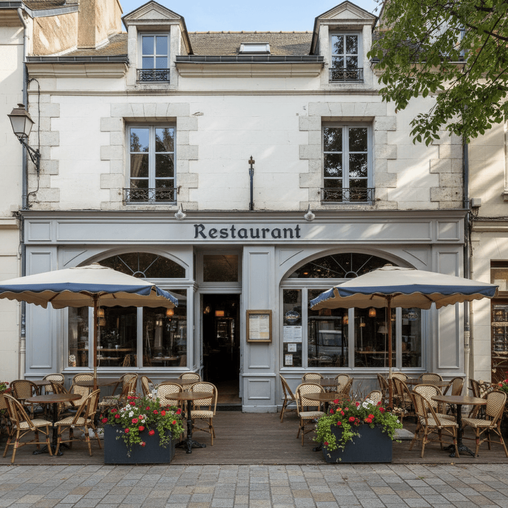 Restaurant 660m² à Angers : terrasse - extraction
