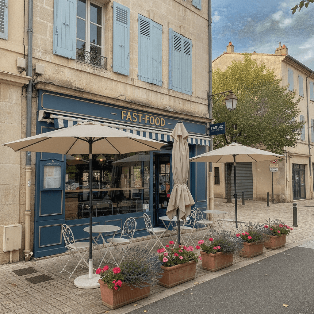 Fast-food 26m² à Aix-En-Provence : terrasse - licence IV