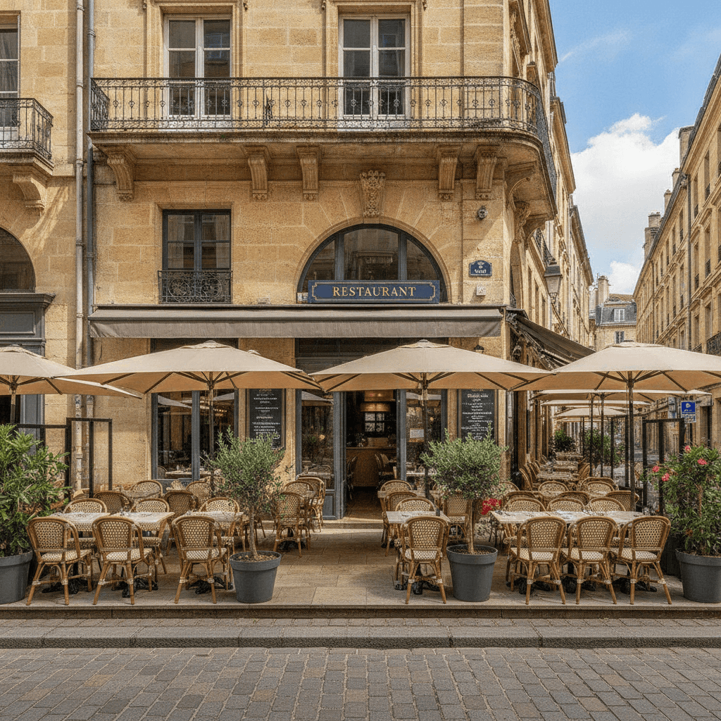 Restaurant 220m² à Bordeaux : terrasse - extraction