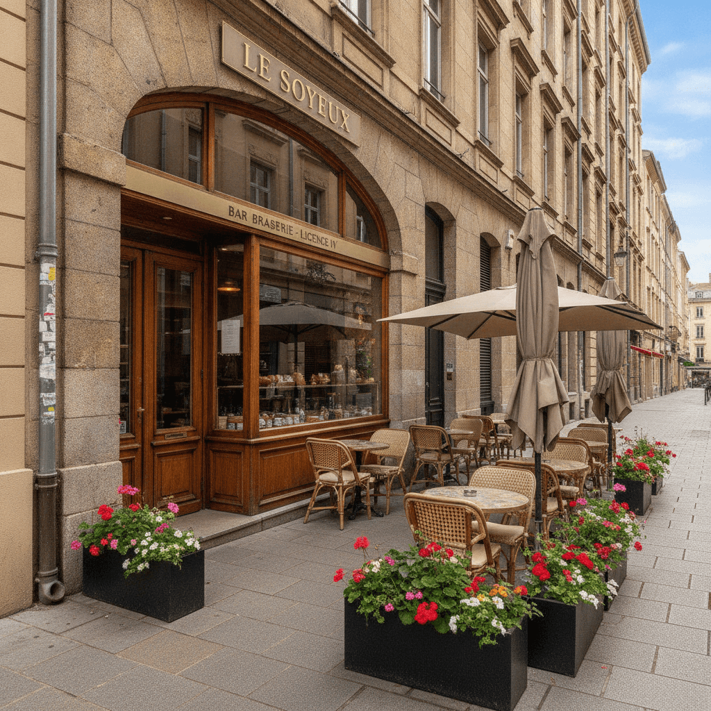 Bar-brasserie 70m² à Lyon : terrasse - licence IV