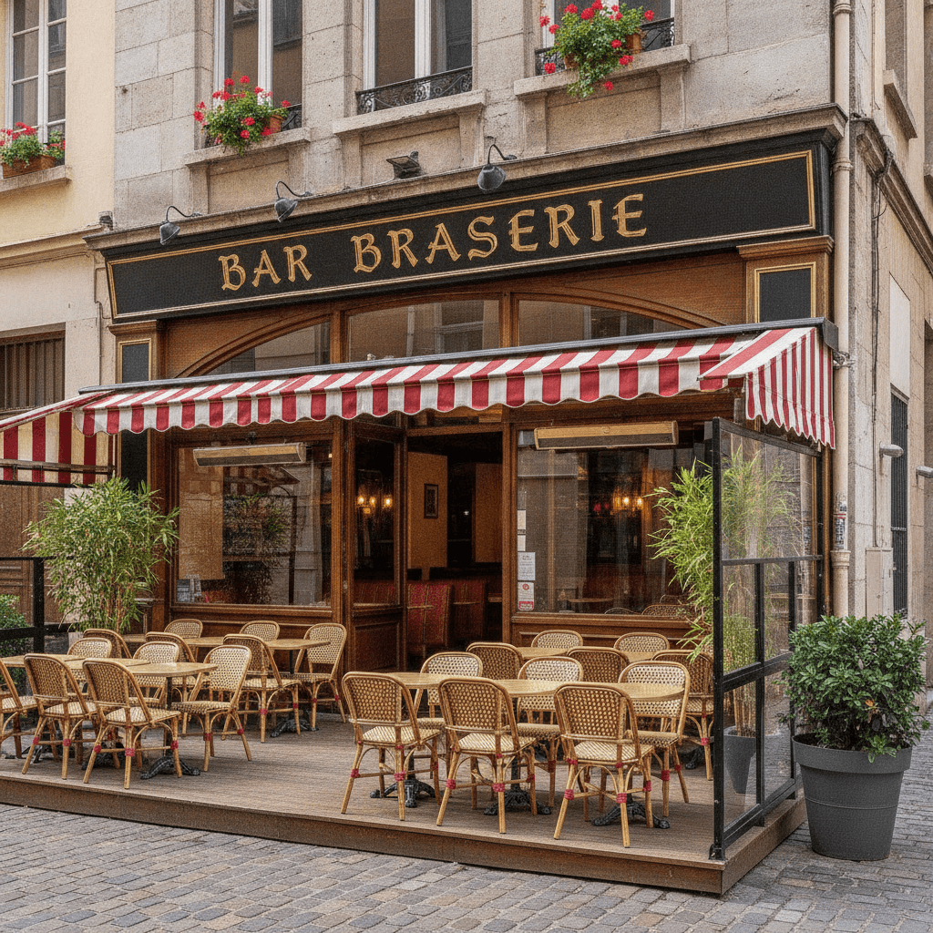 Bar-brasserie 100m² à Lyon : terrasse - licence IV