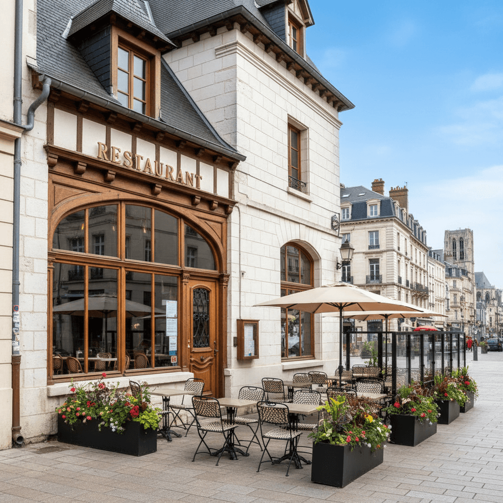 Restaurant 176m² à Reims : terrasse - licence IV