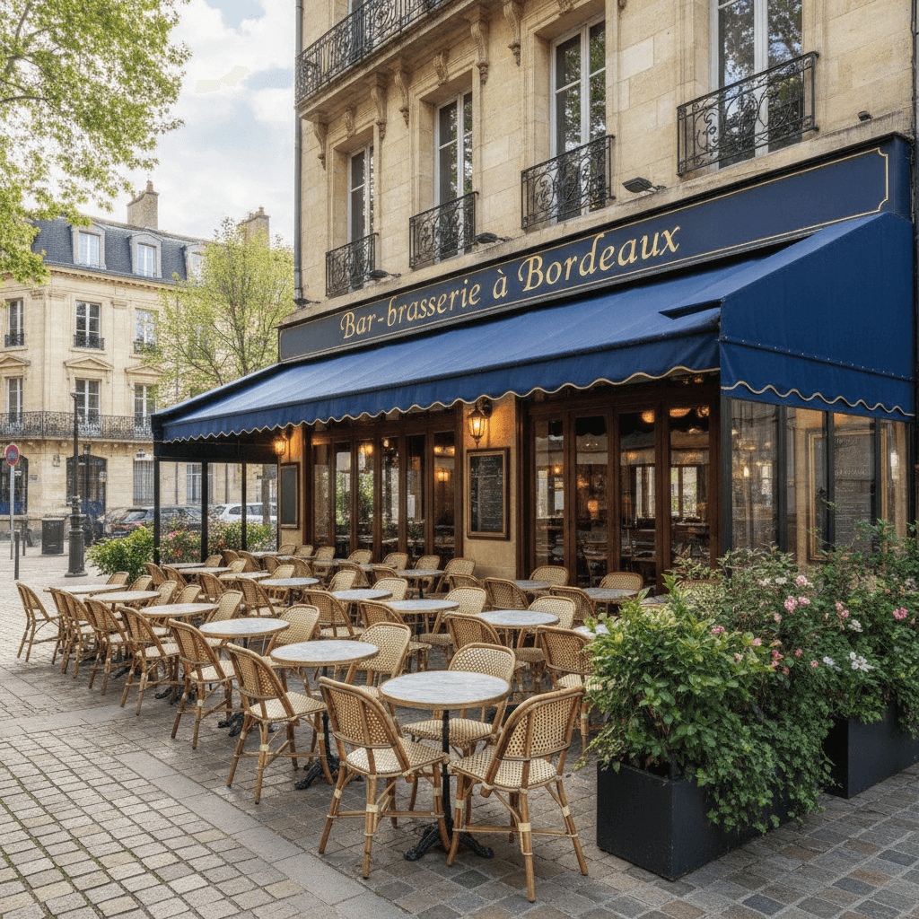 Bar-brasserie 405m² à Bordeaux : terrasse - licence IV