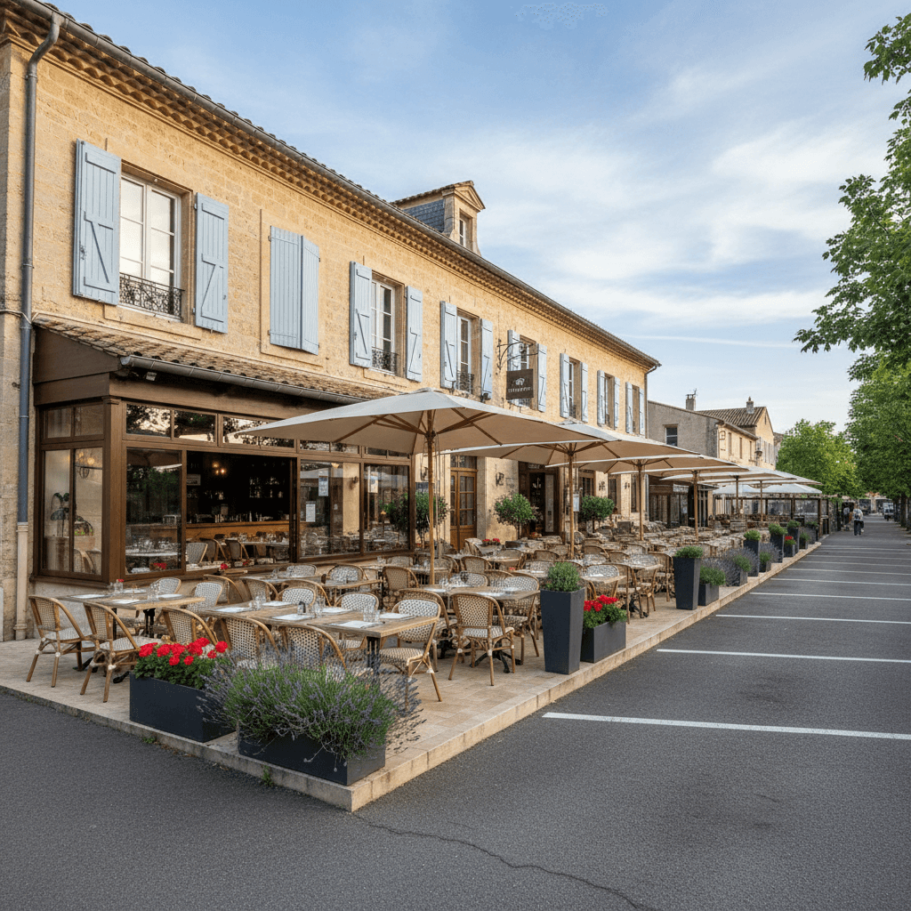 Restaurant 230m² à Montpellier : terrasse - extraction